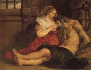 Peter Paul Rubens A Roman Woman's Love for Her Father oil painting artist